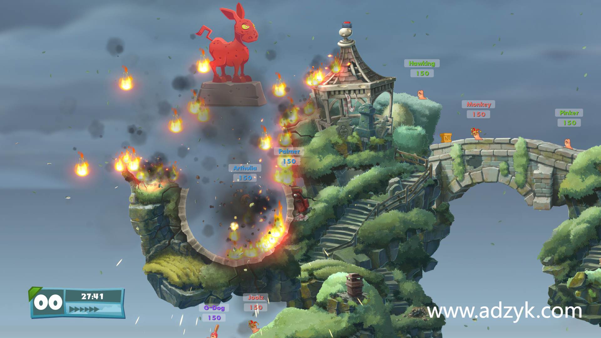 安卓单机游戏 百战天虫：战争武器Worms W.M.D  Steam移植